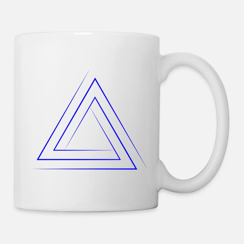 Imbrication triangulaire géométrique - Mug blanc - blanc