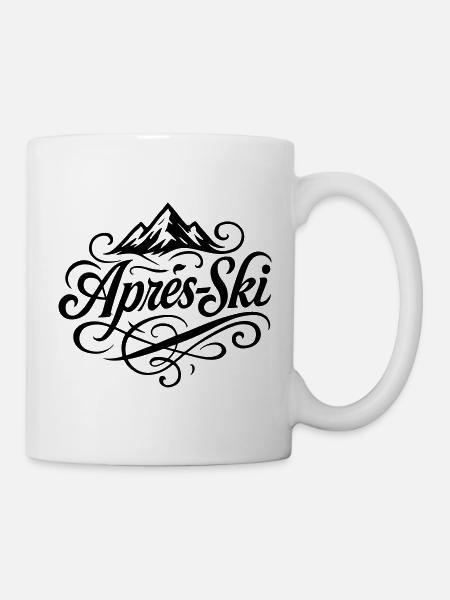 Apres Ski Berge - Tasse - Weiß