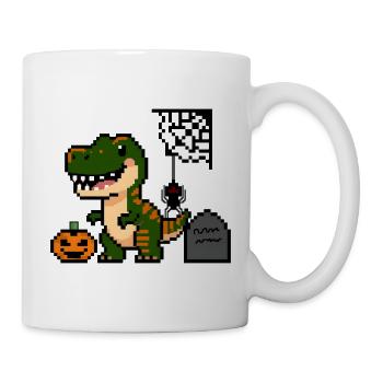 Pixel Art Dinosaures pour Halloween ! 🎃🦖 - Mug blanc - blanc - Droite