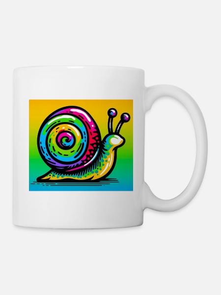Schnecke - Tasse - Weiß