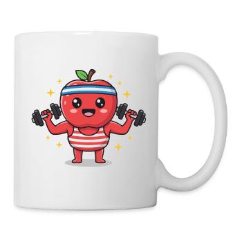 dessin animé fitness fruit sport oeuvre - Mug blanc - blanc - Droite