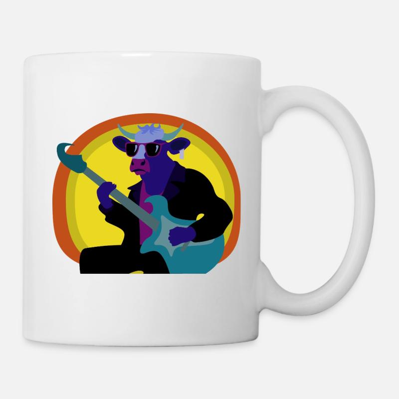 Rock-Cow on stage - Mug - white