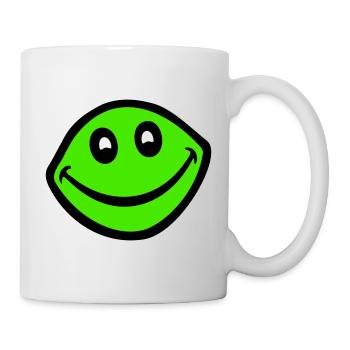 grenouille crapaud sourire drôle bande dessinée heureux cool - Mug blanc - blanc - Droite