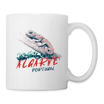 Colorful illustration of an Algarve Chameleon - Mug - white - Right
