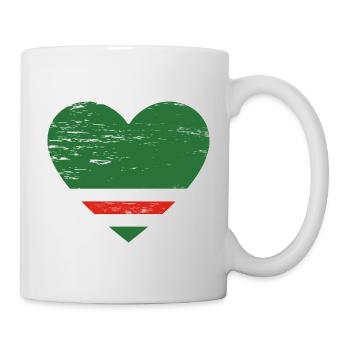 Tschetschenien Flagge Herz used - Tasse - Weiß - Rechts
