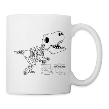 Manga-Dinosaurierskelett - Tasse - Weiß - Rechts