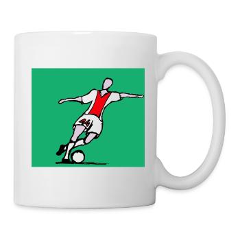 Vibrant Soccer Sprint: Red Jersey Player - Mug - white - Right
