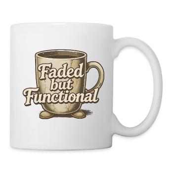 Délavé mais fonctionnel - Tasse à café - Mug blanc - blanc - Droite