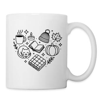 Autumn heart, autumnal cosiness, autumnal - Mug - white - Right