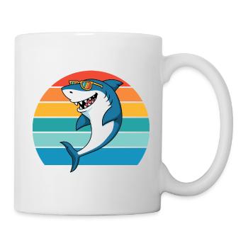 Shark, Sea Creature, Predator, Shark, Great White Shark - Mug - white - Right
