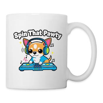 Spin That Pawty DJ Pup - Tasse - Weiß - Rechts
