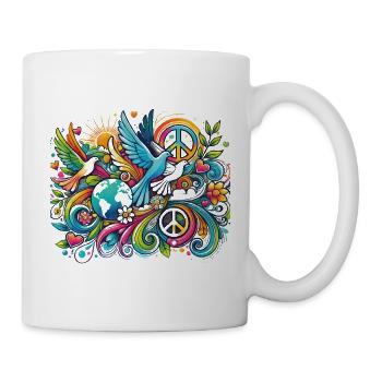 Color Explosion Bird of Peace - Day of Peace - Mug - white - Right