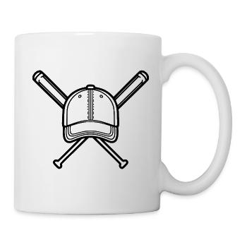 Baseballspieler Baseball-Kunstwerke - Tasse - Weiß - Rechts