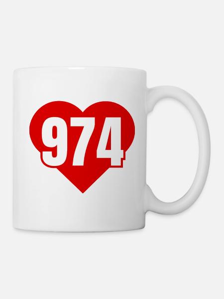 Red Heart 974 - Mug - white