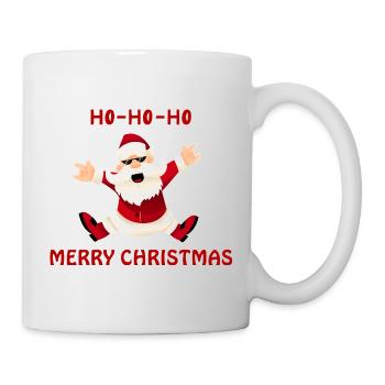 Père Noël qui saute - Mug blanc - blanc - Droite