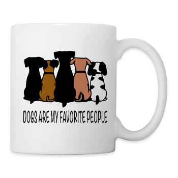 Four Canine Silhouettes in Hue - Mug - white - Right