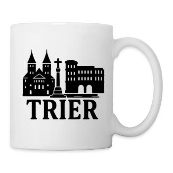 trier wahrzeichen silhouette - Tasse - Weiß - Rechts