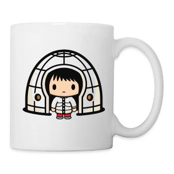 Winter Eskimo Iglu Comic - Tasse - Weiß - Rechts