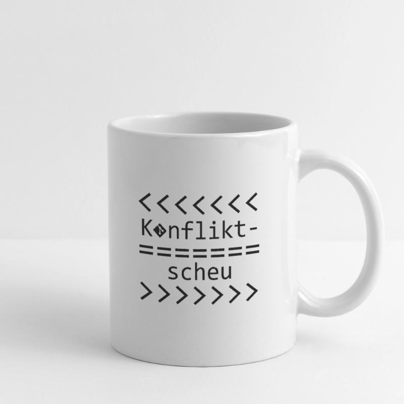 Chemise Git Nerd Aversion aux conflits Mug blanc