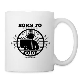 Programmierer, der zum Programmieren geboren wurde Programmierer - Tasse - Weiß - Rechts