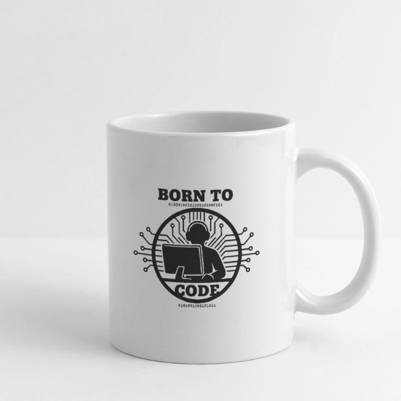 Codeur né pour coder Programmeur Mug blanc