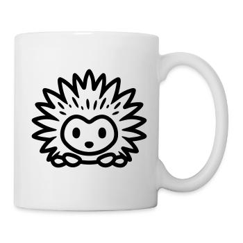 Stachelschwein - Tasse - Weiß - Rechts