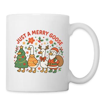 Noël juste une famille d’oies joyeuses - Mug blanc - blanc - Droite