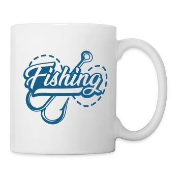 Hameçons de pêche - Mug blanc - blanc - Droite