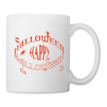 Glyphe d’œil d’Halloween - Mug blanc - blanc - Droite