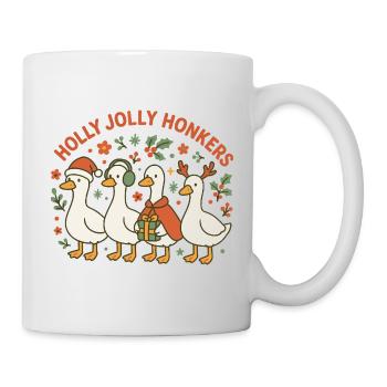 Weihnachtsgans Holly Jolly Honkers Fun Design - Tasse - Weiß - Rechts