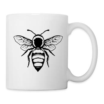 Biene Honigbiene Geschenk Imker - Tasse - Weiß - Rechts