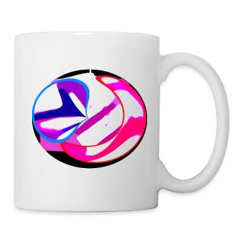 Néon tourbillon abstrait - Mug blanc - blanc - Droite