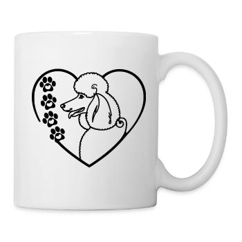 Caniche Amour Chien Propriétaire Art - Mug blanc - blanc - Droite