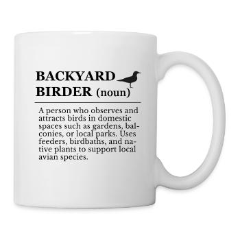 Bird watching in the garden - Mug - white - Right