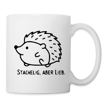 Dicton de hérisson | Piquant, mais doux - Mug blanc - blanc - Droite