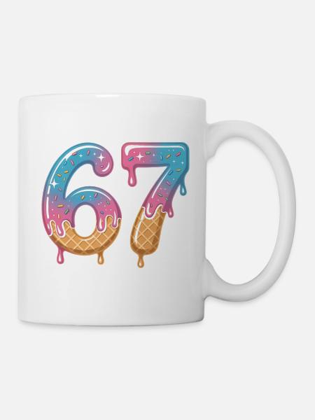 67 Eiscreme Tropfen - Tasse - Weiß