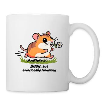 Hamster im Wettlauf zur Arbeit - Tasse - Weiß - Rechts