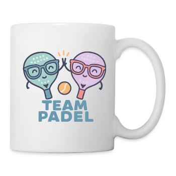 Duell Padel Freundliche Maskottchen Bunt - Tasse - Weiß - Rechts
