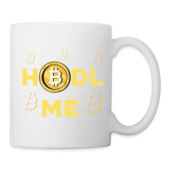 HODL ME Bitcoin Logo - Tasse - Weiß - Rechts