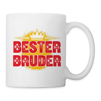 Bester Bruder Krone Design - Tasse - Weiß - Rechts