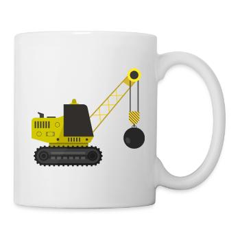 Grue à billes de démolition - Mug blanc - blanc - Droite