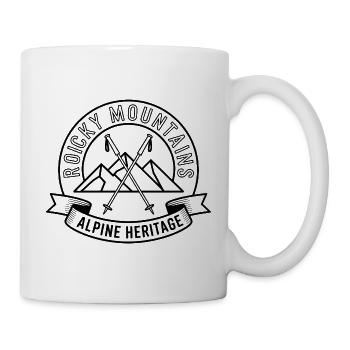 Rocky Mountains - Souvenir-Design - Tasse - Weiß - Rechts