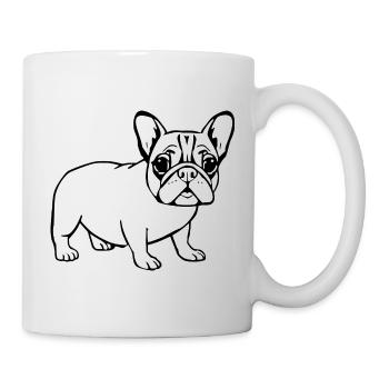 french bulldog dogs t-shirt gift - Mug - white - Right