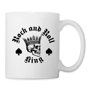 König des Rock'n'Roll-Logo-Designs - Tasse - Weiß - Rechts