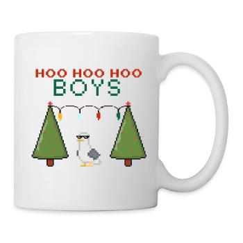Pixel Seagull Christmas Boys - Mug - white - Right