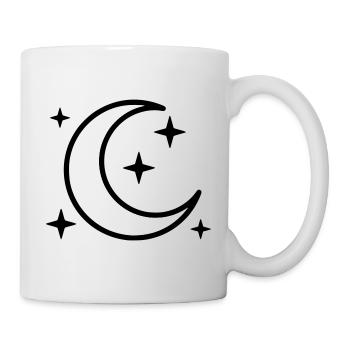 Crescent Moon & Stars | Magic Night - Mug - white - Right