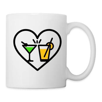 Cocktails Heart Summer Party Beach Gift - Mug - white - Right