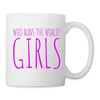 Les femmes : le pouvoir qui dirige le monde, les filles, les filles : la fille - Mug blanc - blanc - Droite