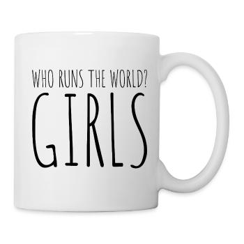 Les femmes : le pouvoir qui dirige le monde, les filles, les filles : la fille - Mug blanc - blanc - Droite