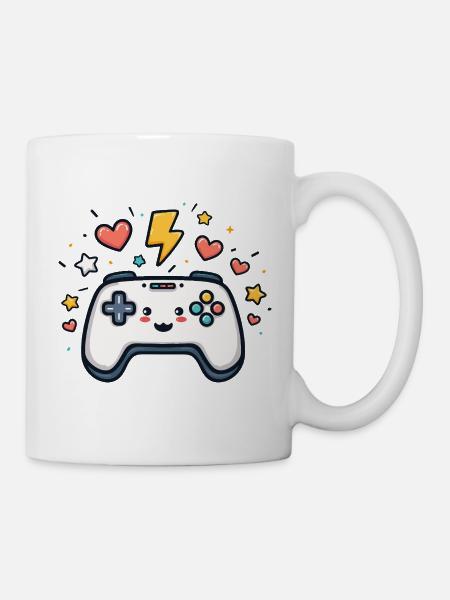 Kawaii Spielcontroller Funkelnd - Tasse - Weiß